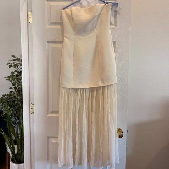 L'Academie Crepe Dress with Sheer Gauze Skirt - Picture 1 of 3